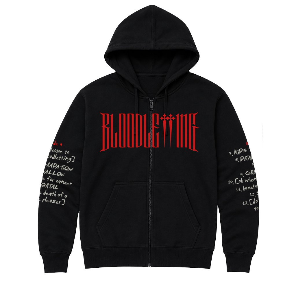 BLOODLETTING ZIP HOODIE (BLACK)