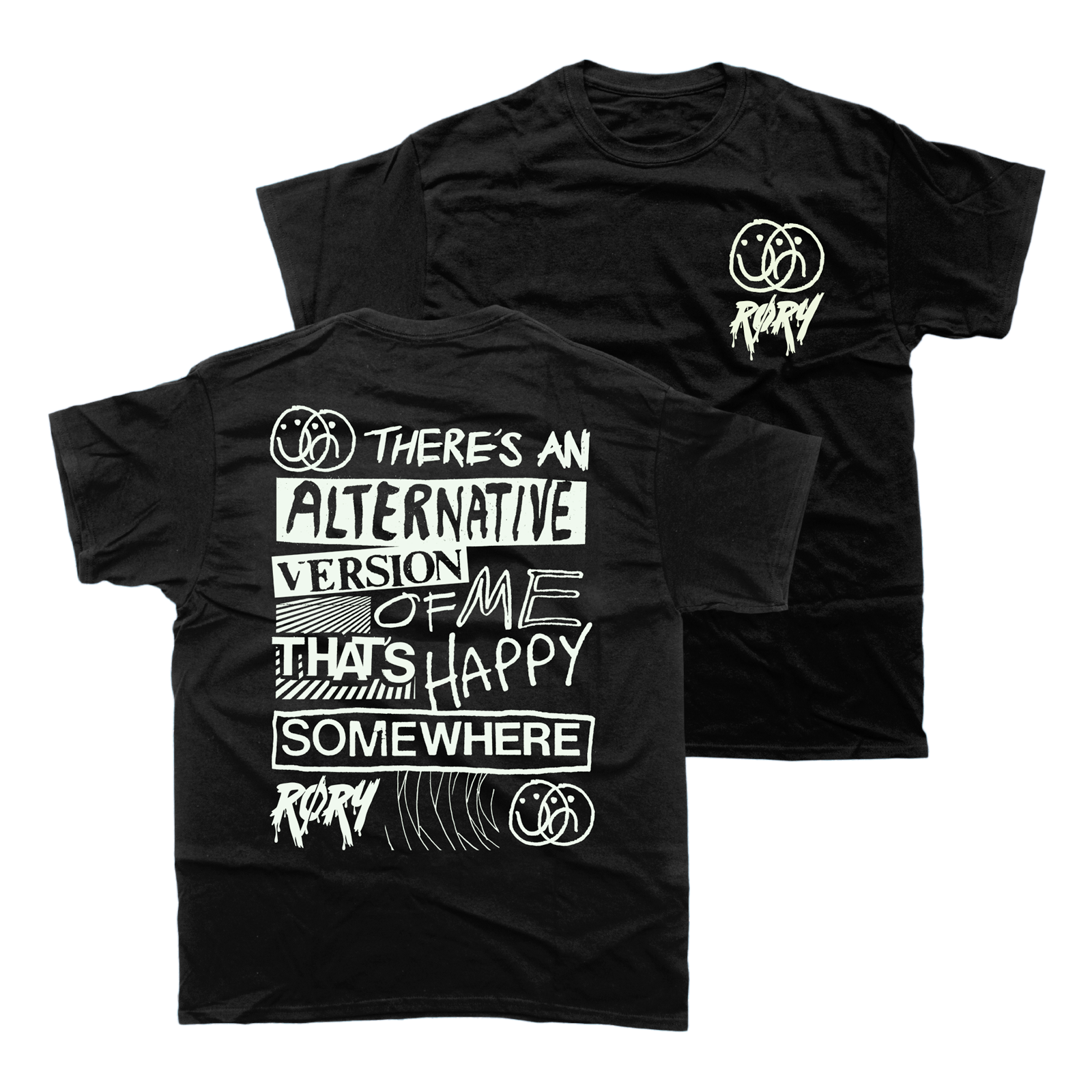 HAPPY SOMEWHERE T-SHIRT (BLACK)