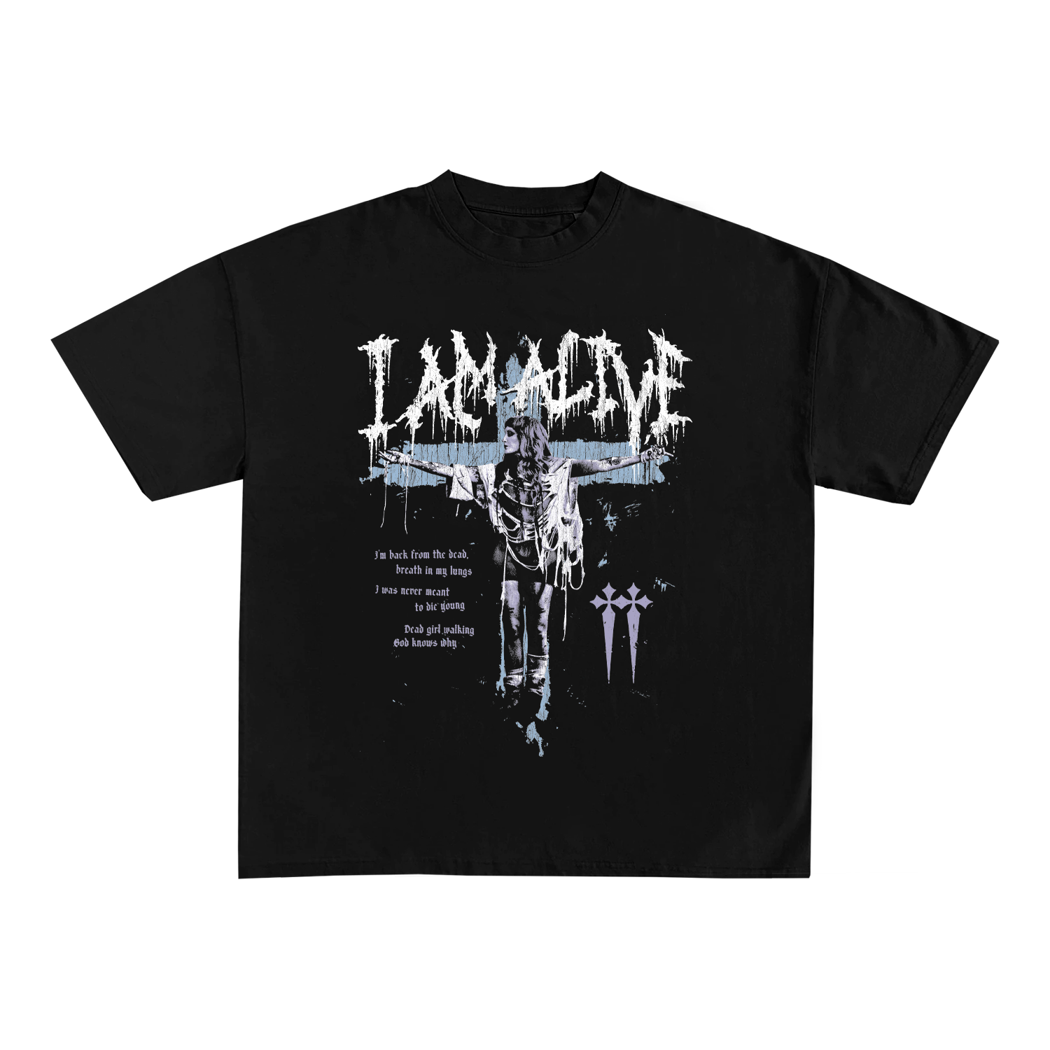 RORY - CRUCIFIX T-SHIRT (BLACK)