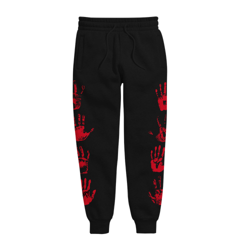 HANDPRINT SWEATPANTS (BLACK)