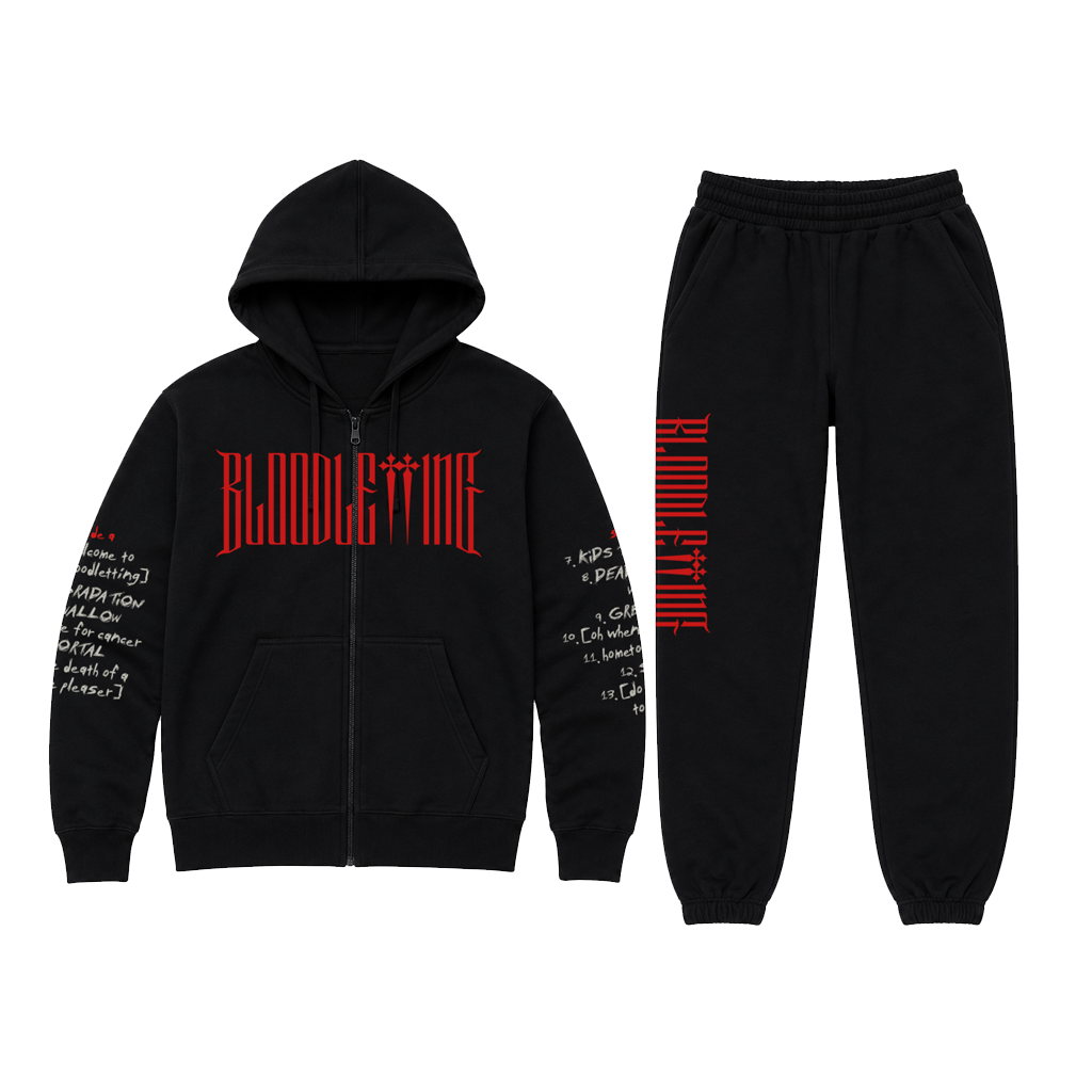 BLOODLETTING HOODIE SET (BLACK)