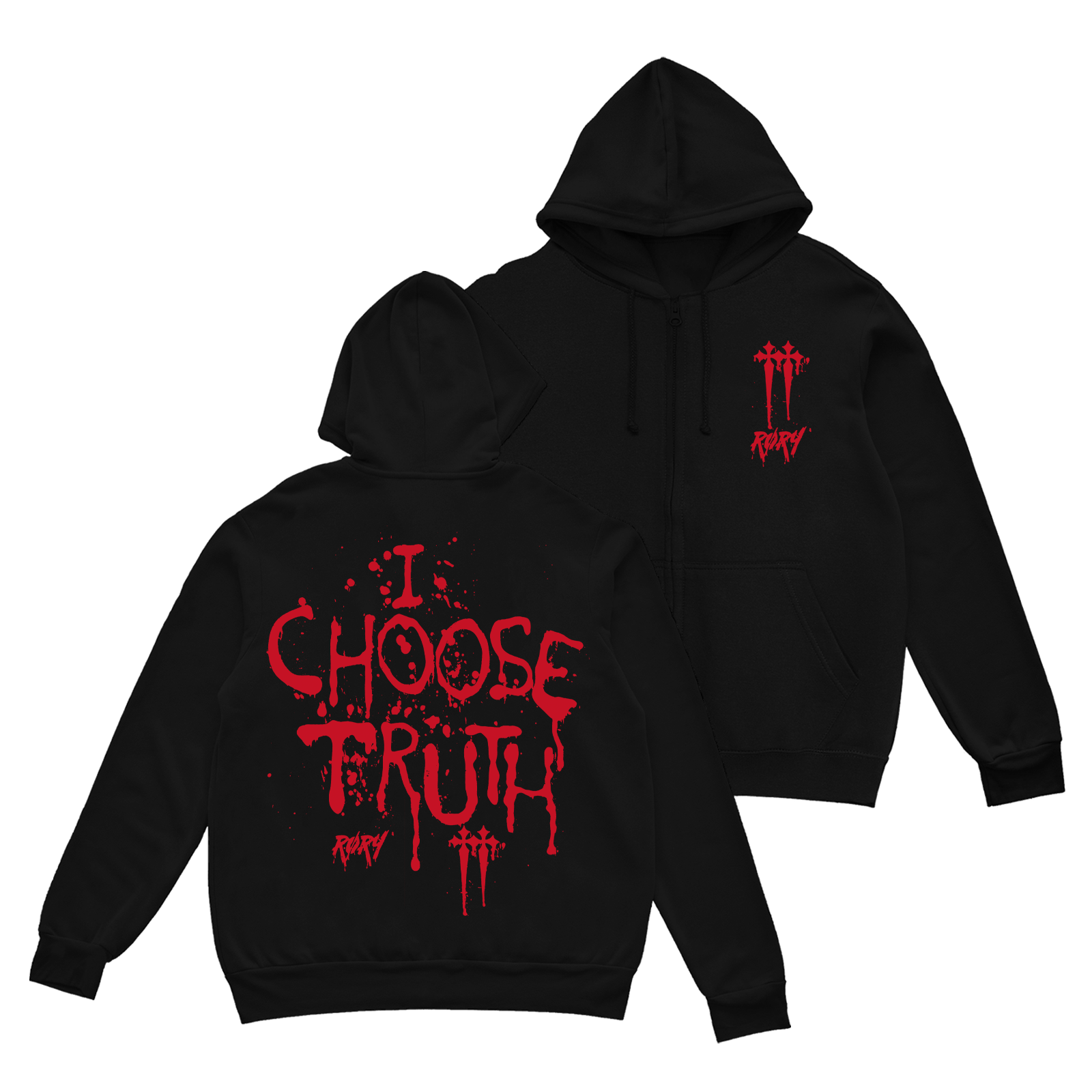 I CHOOSE TRUTH ZIP HOODIE (BLACK)